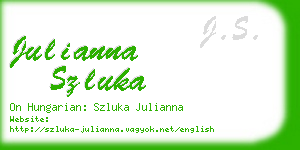 julianna szluka business card